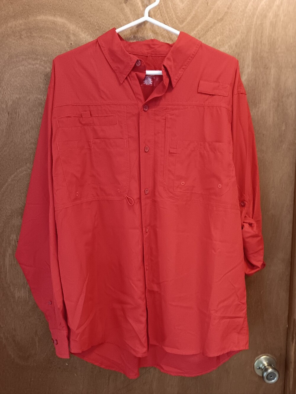 Reel Legends Red Performance Button-Up Shirt